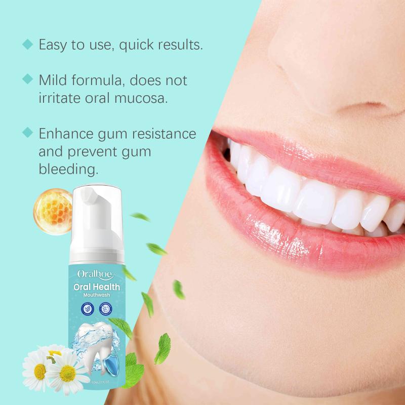 Oralhoe 60Ml Teeth Cleaning Mousse Foam Toothpaste Remove Yellow Stain Oral Health Fresh Breath Brighten Whitening Teeth Mousse