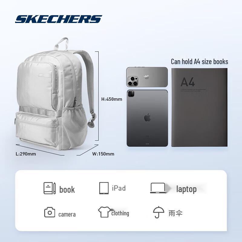 Skechers L123U046 Unisex Large Capacity Backpack One Size
