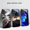 Small Pebble Flowers For iPhone 17 Air 16 E 15 Plus 14 Pro Max 13 12 Mini 11 5 6 7 8 Plus XR XS Max SE Black Glass Phone Case