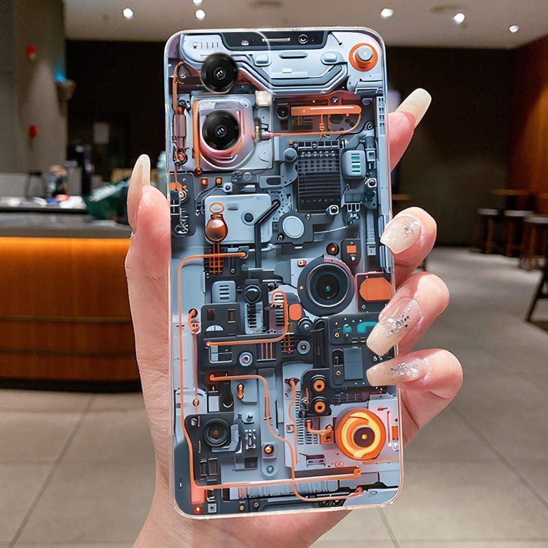 Phone Case For Motorola Moto G Stylus 5G (2024) Soft Silicone TPU Clear Viral Astronaut Moonlight Painted Casing Anti-fall Cover