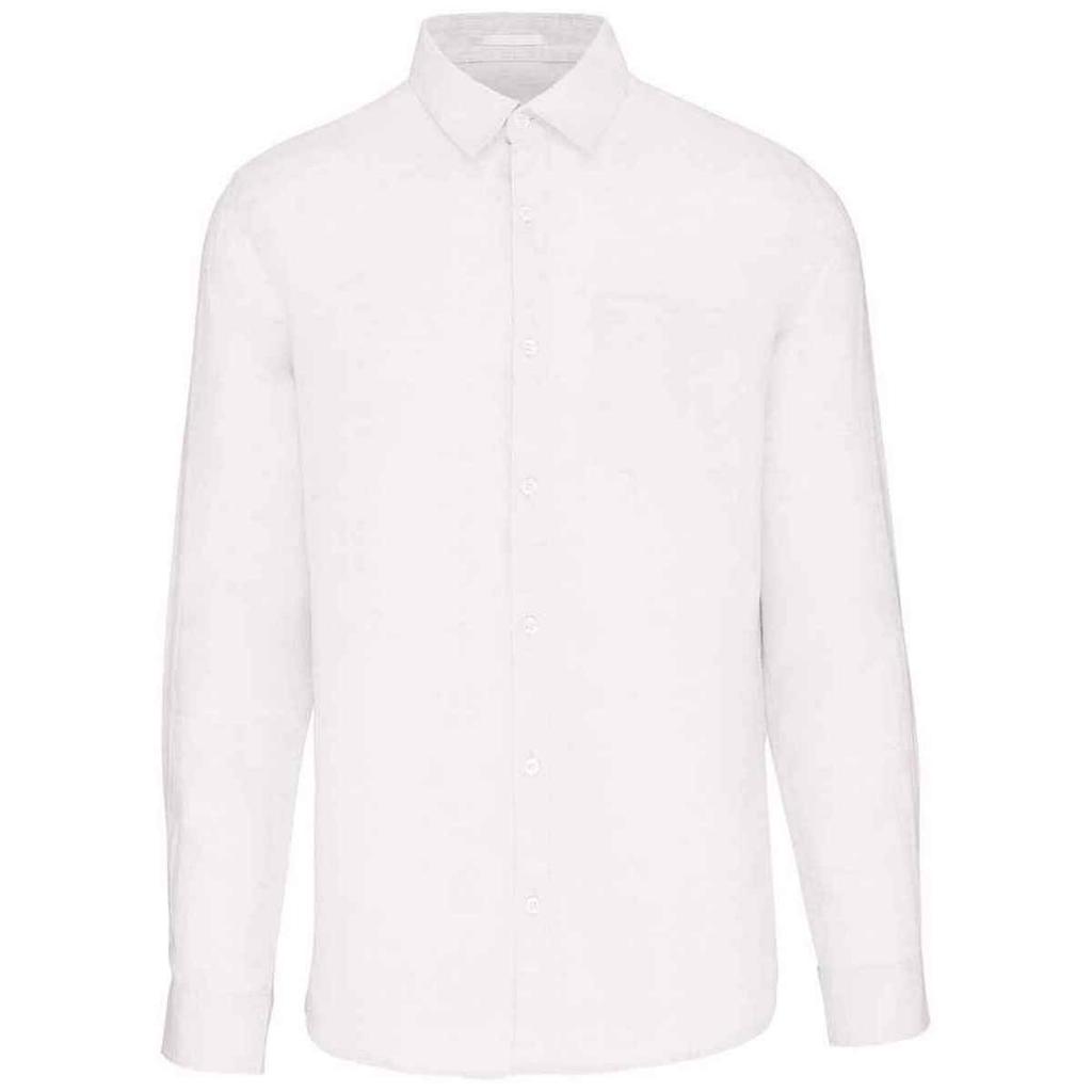 Spasso Mens Linen Long-Sleeved Shirt