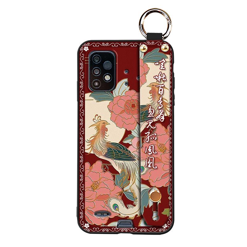 Dirt-resistant For Mom Phone Case For UMIDIGI Bison GT2/GT2 Pro Silicone Lanyard Chinese style Wrist Strap Kickstand