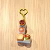 Simulated Keyboard Fidget Keychain Mini Keyboard Button Bag Pendant Bread Keycap Bag Charms  Gifts