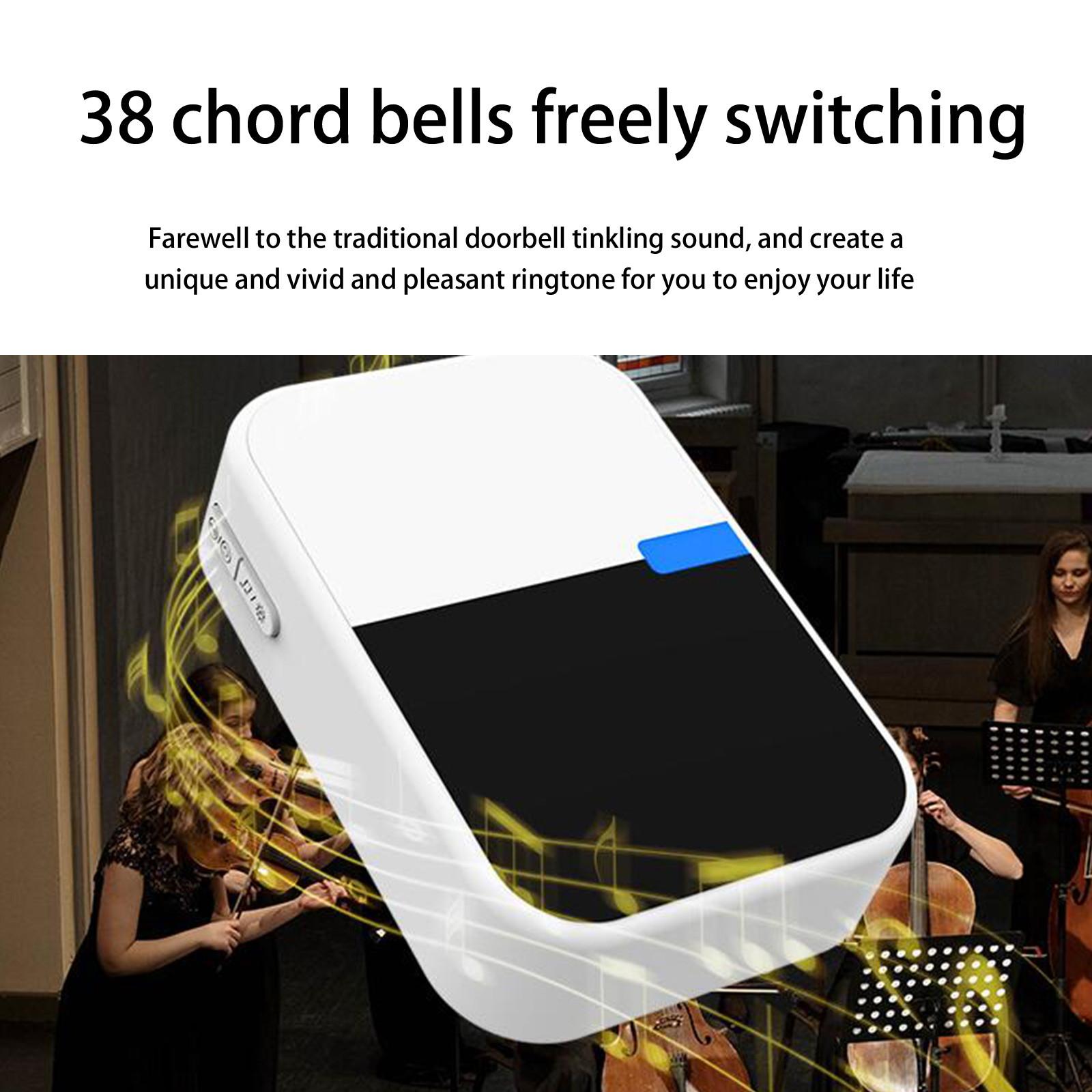 Бытовой беспроводной дверной звонок Беспроводная связь Водонепроницаемый — фото 4