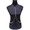 Vintage Style Imitation Pearl Necklace Body Chain Sexy Babes Beach Multi-layer Waist Chain Women's Direct Supply