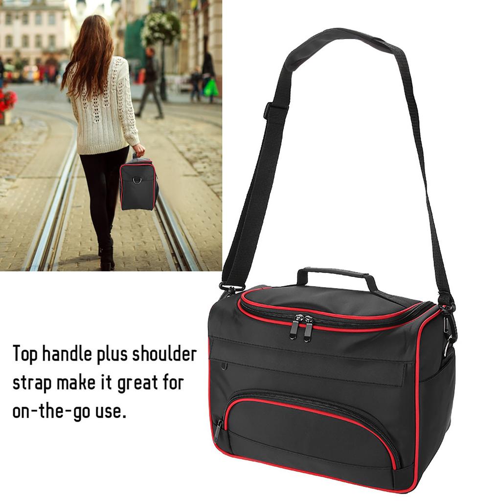 Large Capacity Pro Hairdressing Hair Equipment Salon Tool Carrying Bag Travel Storage Black