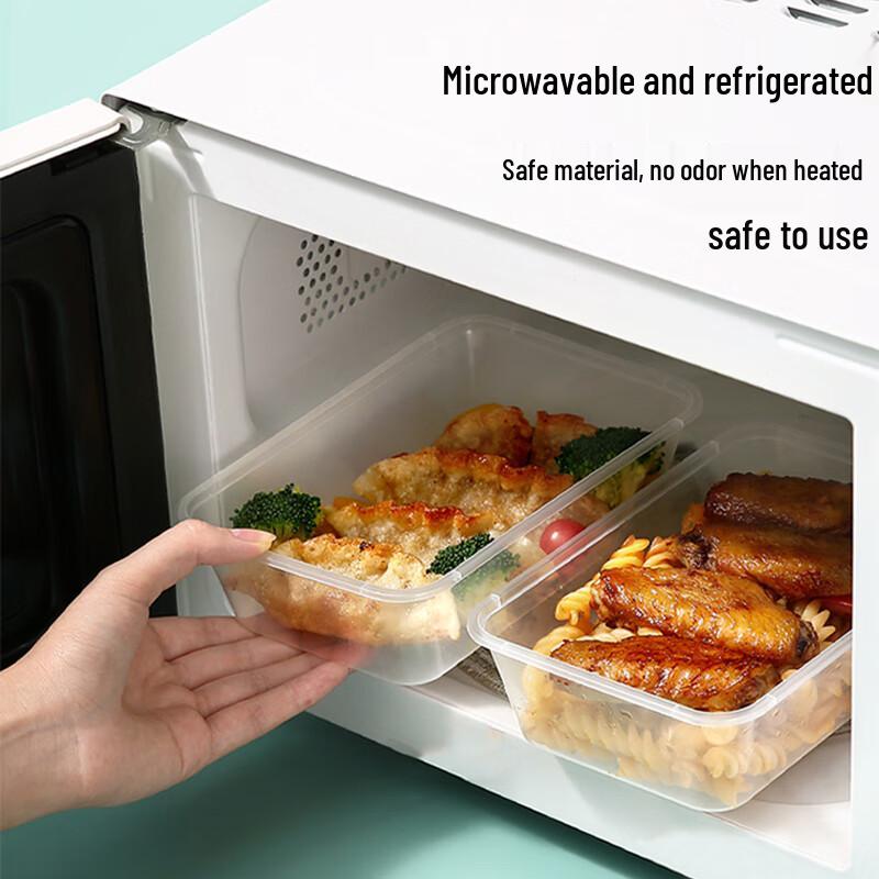 Disposable Rectangular Plastic Food Containers with Lids