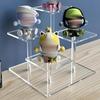2/3pcs Transparent Acrylic Display Stand 4 Detachable Square Shelves for Showcasing Condiments Figurines Perfumes Jewelry Decor