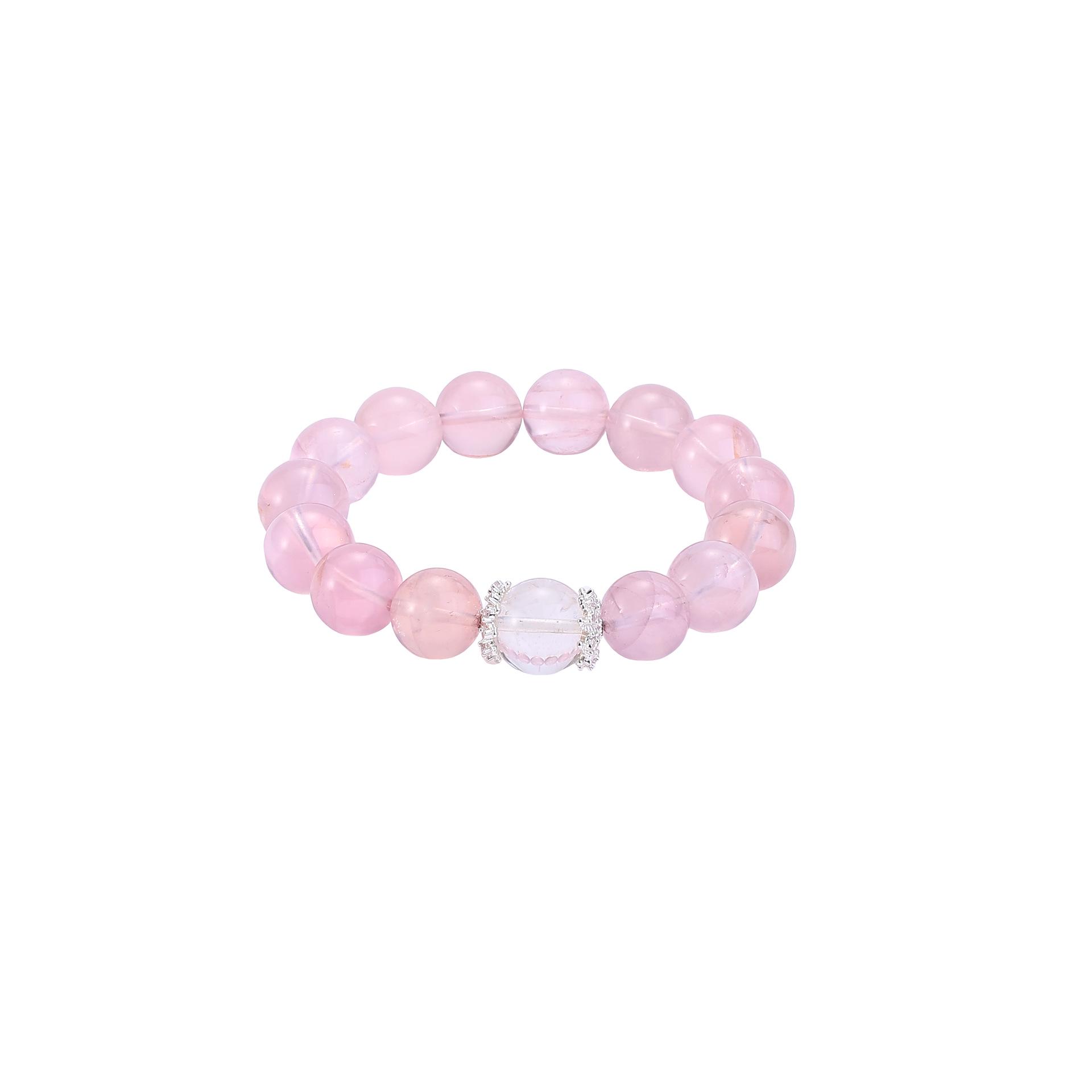

Rose Quartz Crystal Necklace: Attracts Love & Strengthens Relationships, Orange-Pink Hue, Perfect Girly Gift for Girlfriend