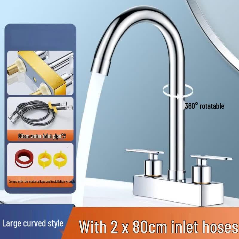 Yunpo Double Handle Basin Faucet