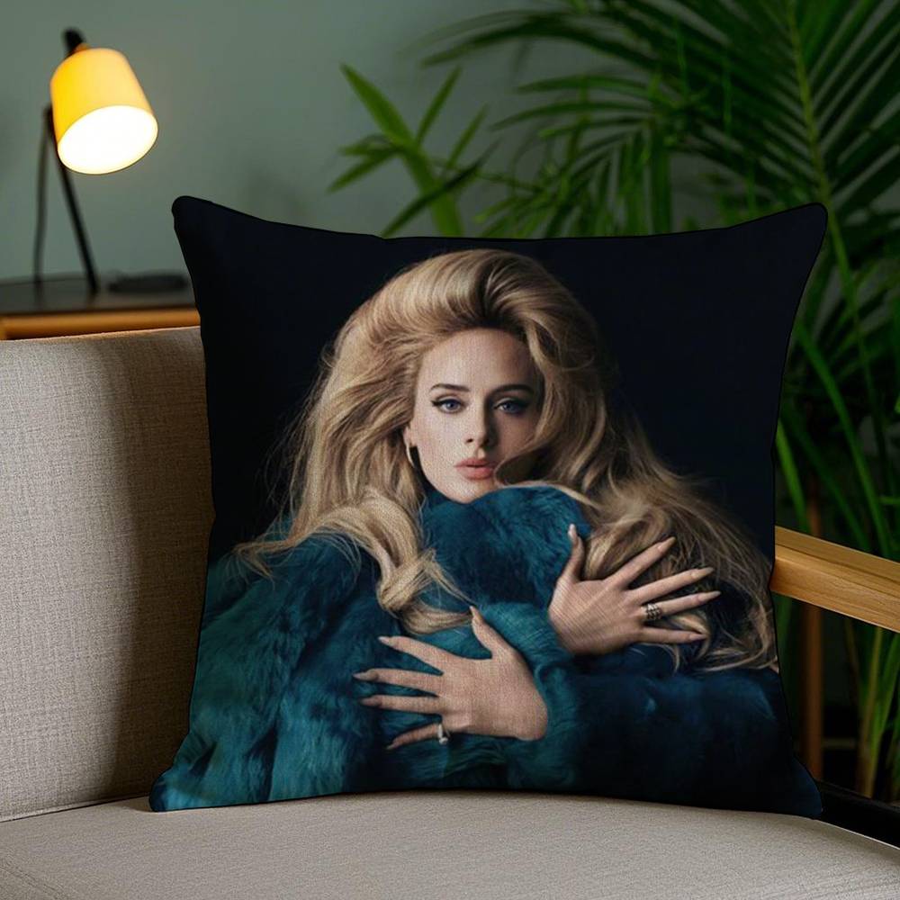 Heiße Sängerin A-Adele 30 Kissenbezug Zuhause Wohnheim Stuhllehne Kurzer Plüsch Doppelseitiger Druck Büro Nickerchen Kissenbezug