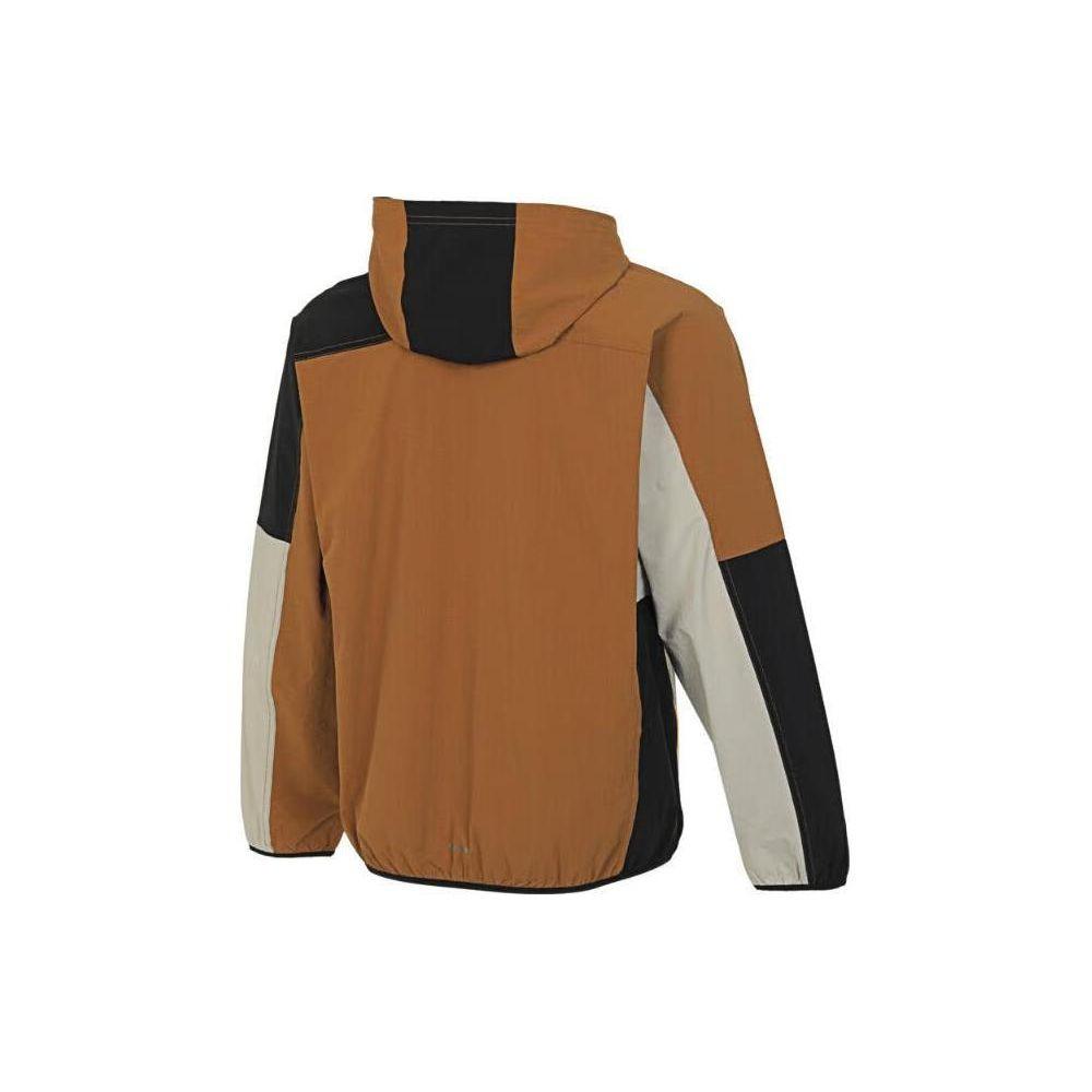 Adidas Logo Color Block Loose Jacket Men Jacket Brown Black Gray JI9816