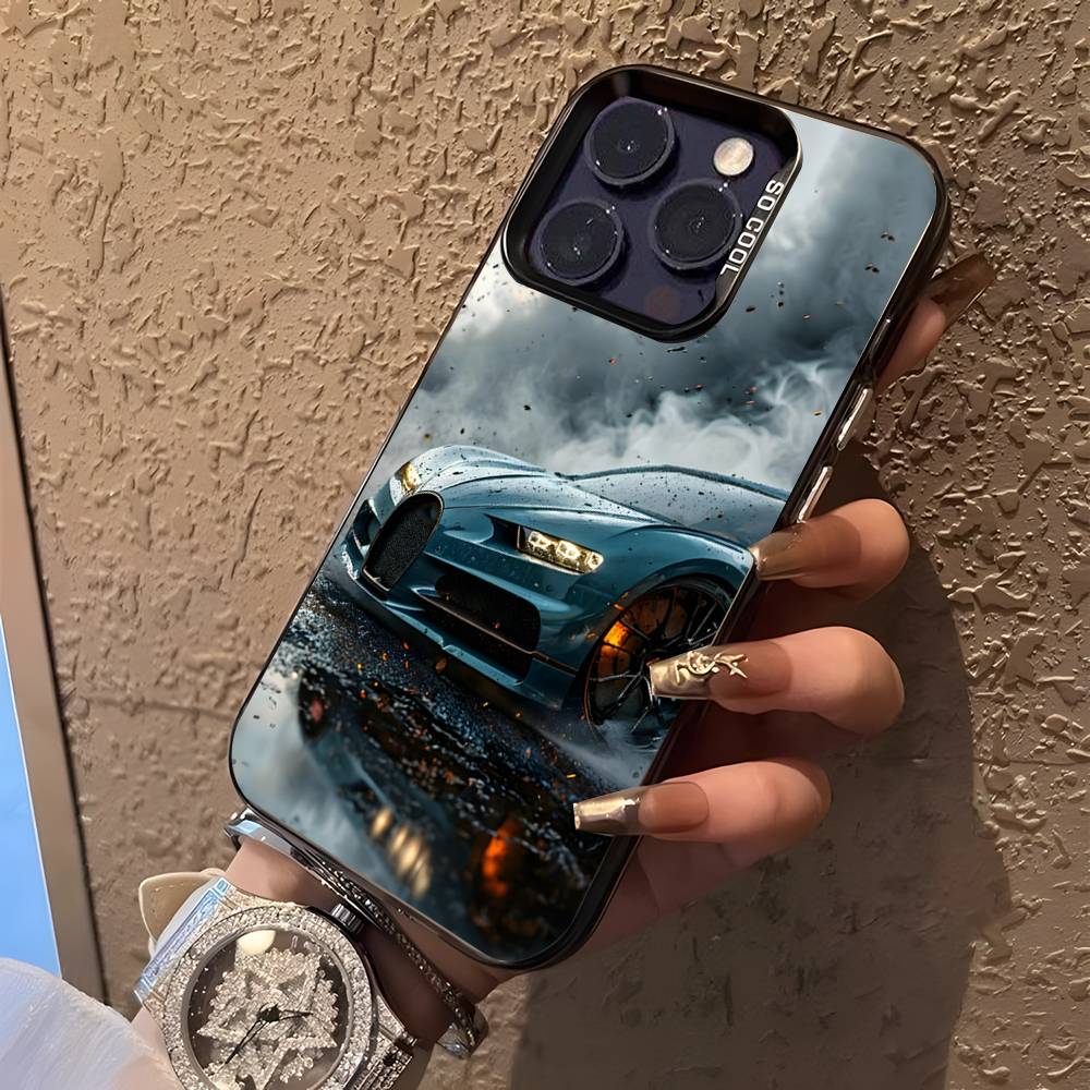 

Автомобили B-Bugatti V-Veyron Чехол для телефона для iPhone 16,15,14,13,12,11,Pro,XS,Max,Plus,Mini,SE Черный Конфетный Матовый Ударопрочный Чехол iPhone11