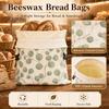 Sacos de Pão Reutilizáveis de Cera de Abelha Sacos de Armazenamento de Alimentos Revestidos com Cera de Abelha Sacos para Pão de Fermentação Natural Armazenamento de Queijo