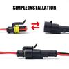 Waterproof 2-Pin Way Auto Male Female Electrical Connectors Plug with Wire for Car Motorcycle Scooter Marine Accessories Tool