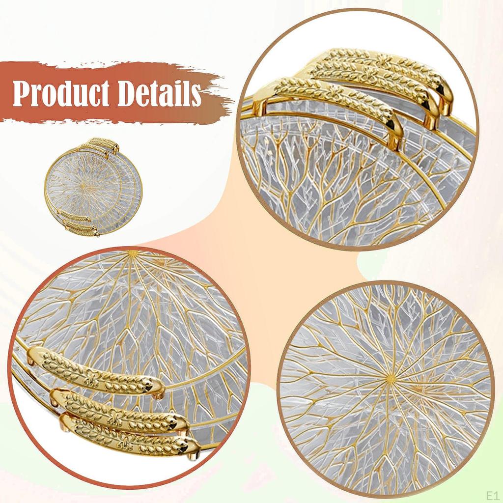 3 Pieces Fruit Plates Serving Trays Dessert Display Platters Coffee Table for Home