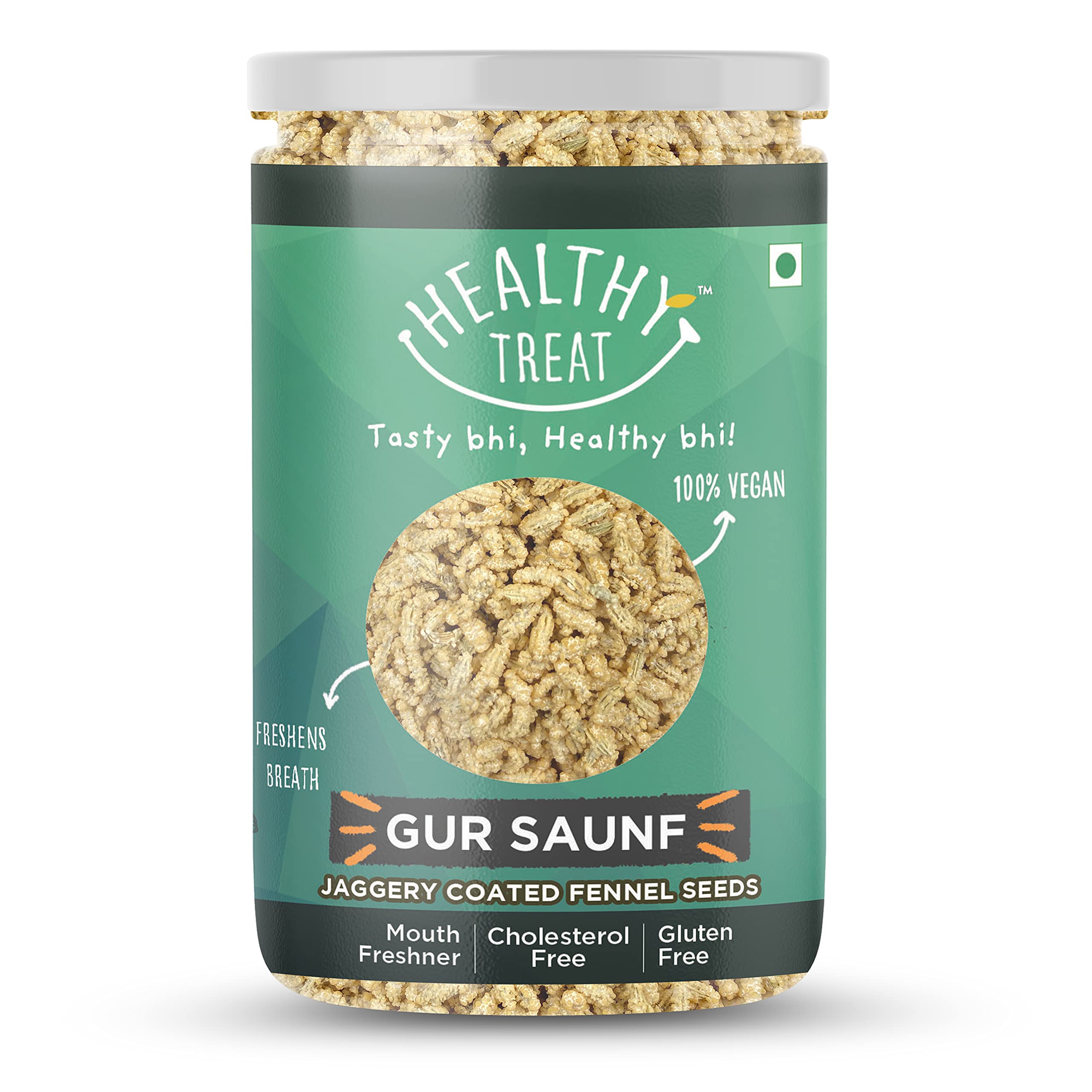 

Healthy Treat Gur Saunf 200g | Jaggery Coated Saunf | Gud Saunf | Jaggery Saunf | Jaggery Coated Fennel Seeds | Saunf Mouth Fresheners | Digestiv