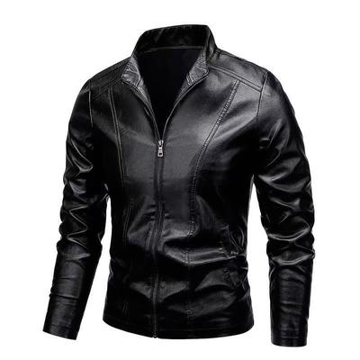 Nueva Chaqueta de Cuero para Hombre de Otoño e Invierno Estilo Coreano Slim y Moderna Guapa Versátil Chaqueta de Cuero