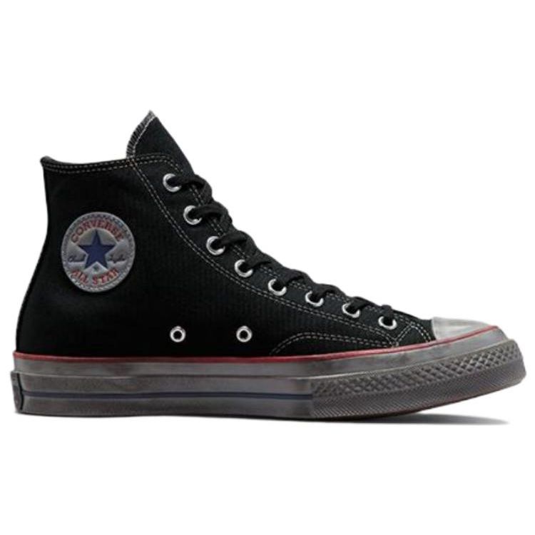 Converse Chuck 70 Chuck Taylor All Star Distressed High-Top Canvas Sneakers Unisex Sneakers Black 172668C