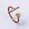 Fancy Ethiopian Opal Gemstone Copper Eternity Electroformed Promise Ring Jewelry V-56