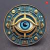 Retro All Sight Devil'S Eye Round Brooches Men Women Clothing Coat Jewelry Accessries