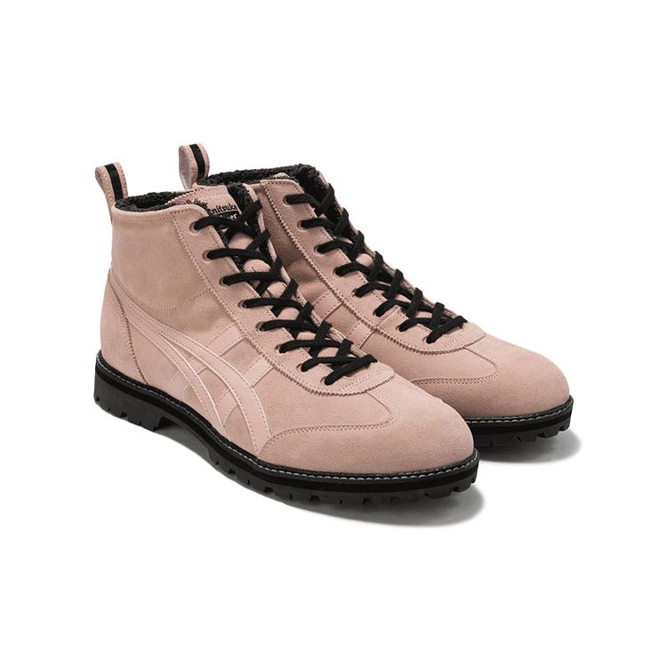 ONITSUKA TIGER Rinkan Boot Synthetic Leather Non-Slip Warm Durable High-Top Skate Shoes Unisex Boots Pink 1183B407-700