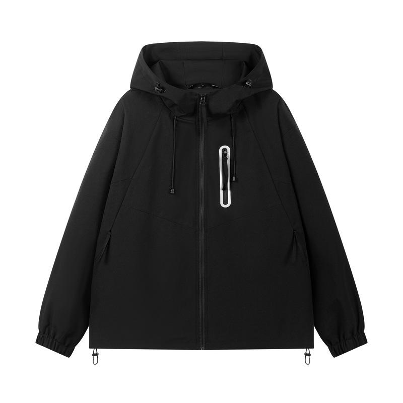 

Outdoor Three-in-one Hooded Jacket Men s Jacket Windbreaker Autumn and Winter New Loose Large Size Three-proof Jacket S