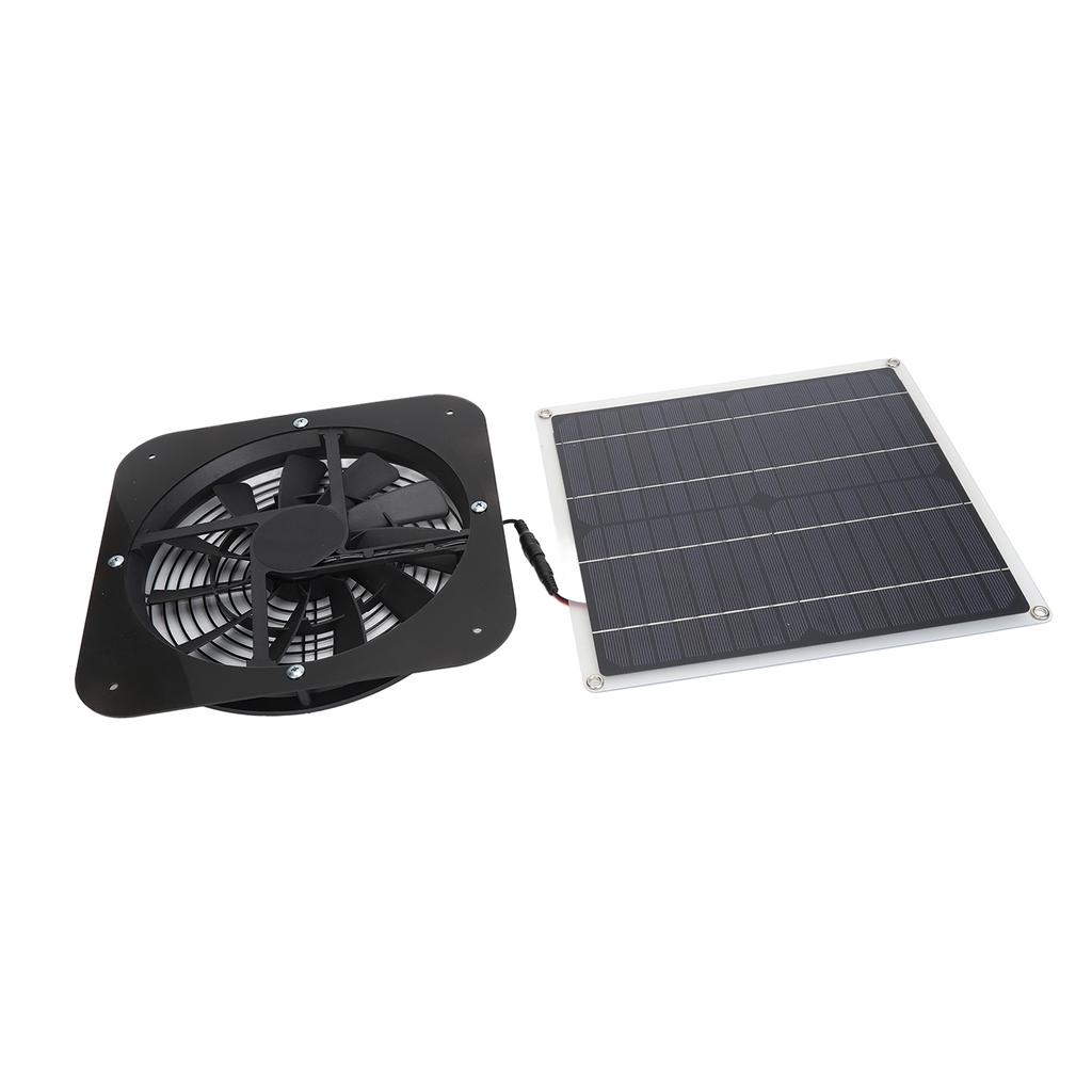 Solar Panel Fan Kit Solar Exhaust Fan 100W Solar Powered Panel with 10inch Round Fan for Greenhouse Shed Chicken Coop