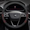 Pro SEAT Leon Ibiza FR 2 Ateca Arona Exeo Arosa Tarraco Mii Potah volantu auta z uhlíkových vláken a semišové kůže Autopříslušenství