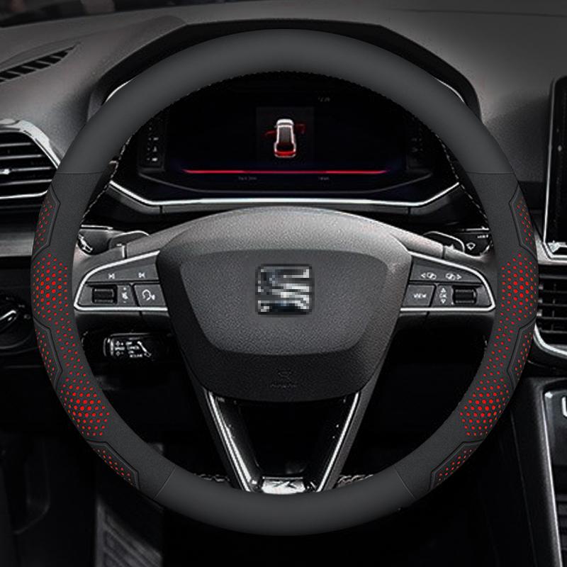 Pro SEAT Leon Ibiza FR 2 Ateca Arona Exeo Arosa Tarraco Mii Potah volantu auta z uhlíkových vláken a semišové kůže Autopříslušenství
