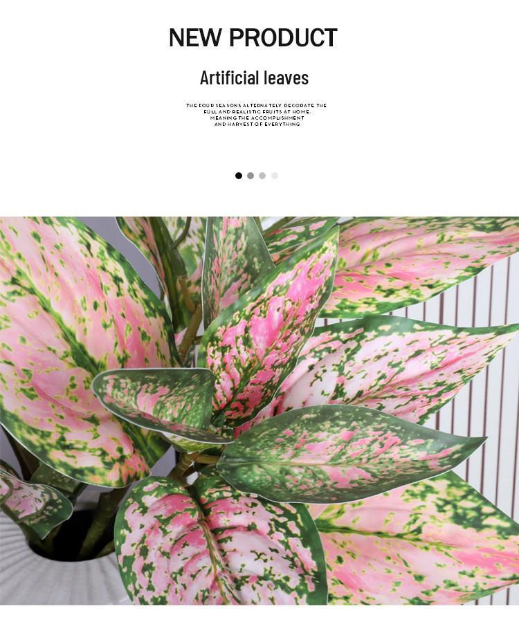 Vibrant Single Branch Pothos Leaf for Indoor Coffee Table or Courtyard Decor – Large Faux Leaf Plant