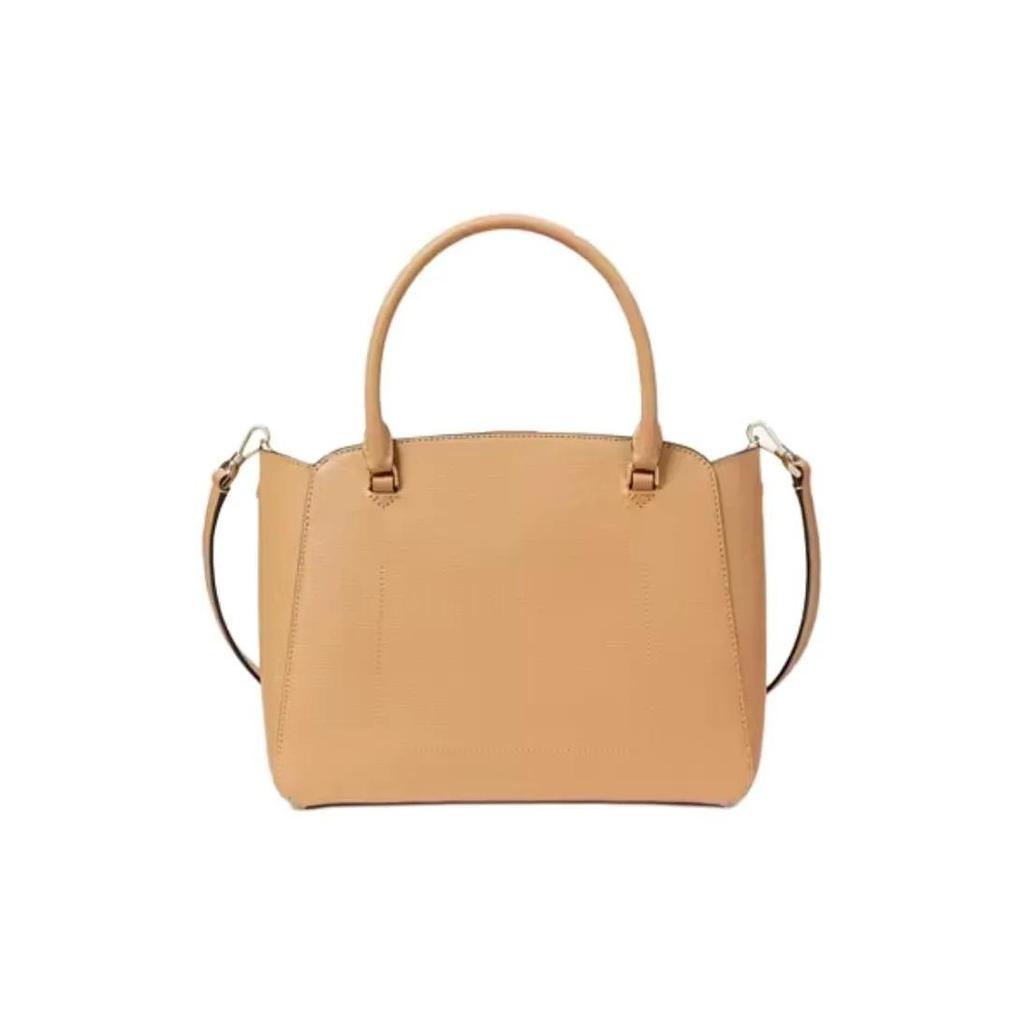 Kate's Beehive Rotating Locking Detachable Shoulder Strap Leather Women's Crossbody Tote Bag Brown