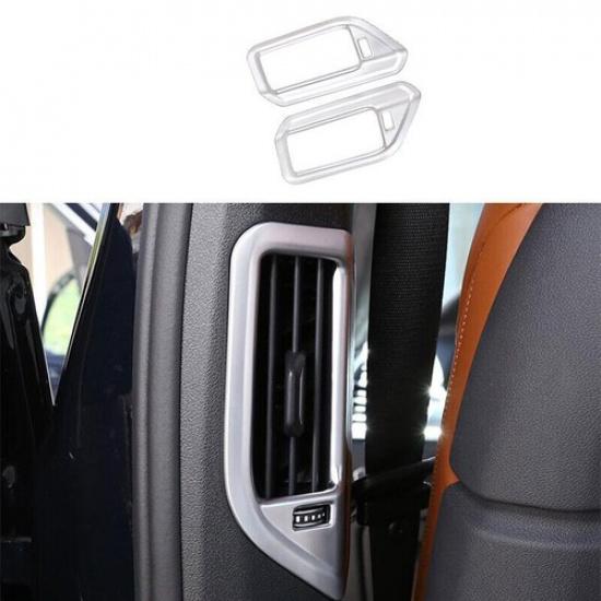 For BMW X7 G07 -  Matte Silver B Pillar Vent Air Outlet Frame Trim