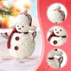 Christmas Decor Snowman Figurine Tabletop Centerpiece Foam Cloth Ornament for Room Decoration Accessories Holiday Party