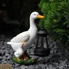 Solar Garden Statue Duck Solar Lantern Outdoor Home Decoration Cute Duck Statue With Solar Lantern For Lawn Patio Courtyard