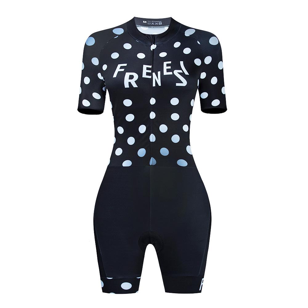 

FRENESI Унисекс Велосипедный и Триатлонный Костюм - Летний Комбинезон с Коротким Рукавом для Плавания и Бега. S