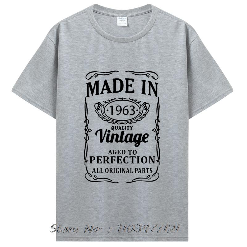 Anniversaire Vintage 1963 Vieux Cadeaux T-shirts Vintage T-shirts Graphiques d'Été Vêtements Streetwear T-shirt Oversize hommes T-shirt en Coton