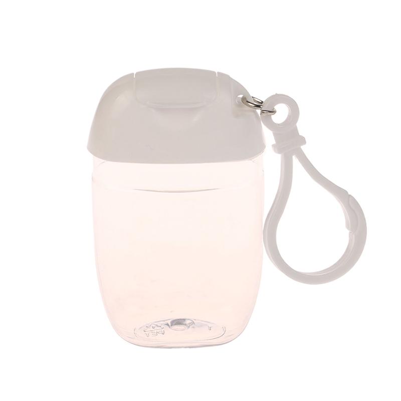 

30 мл Портативные многоразовые флаконы с крючком, контейнер для дезинфицирующего средства для рук, спирта, косметики, уличный мини-контейнер-дозатор для мыла белый