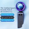 Semiconductor Refrigeration Mini Handheld Fan LED Display Powerful Turbo Fan  Outdoor Travel