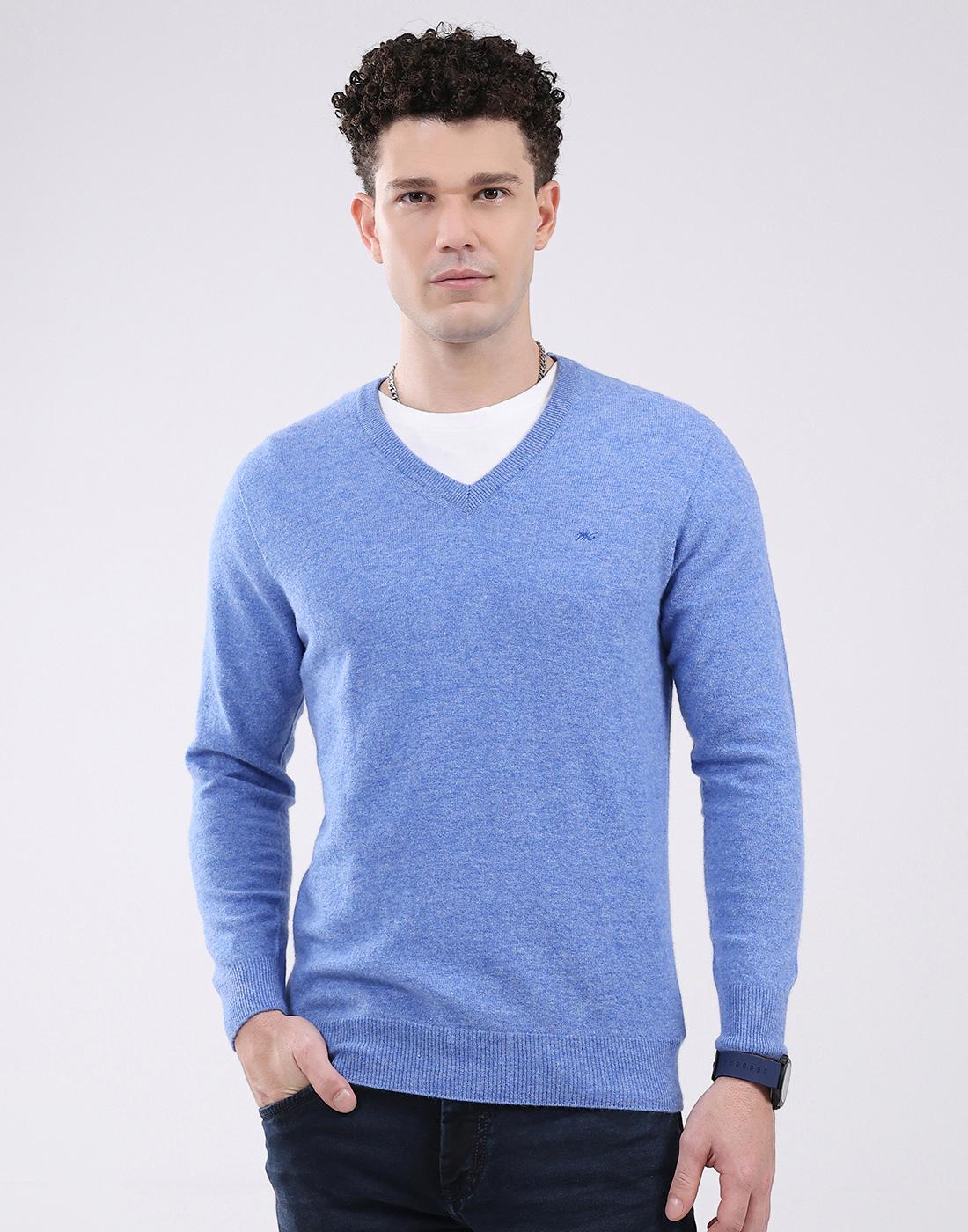 

Monte Carlo Men s V Neck Full Sleeve Pullover M синий