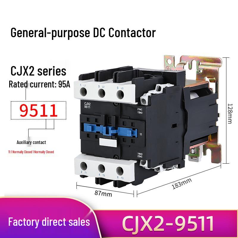 DC 24V Contactor CJX2 Series: 1210Z, 1810Z, 2510Z, 3210Z, 5011Z, 6511Z, 9511Z