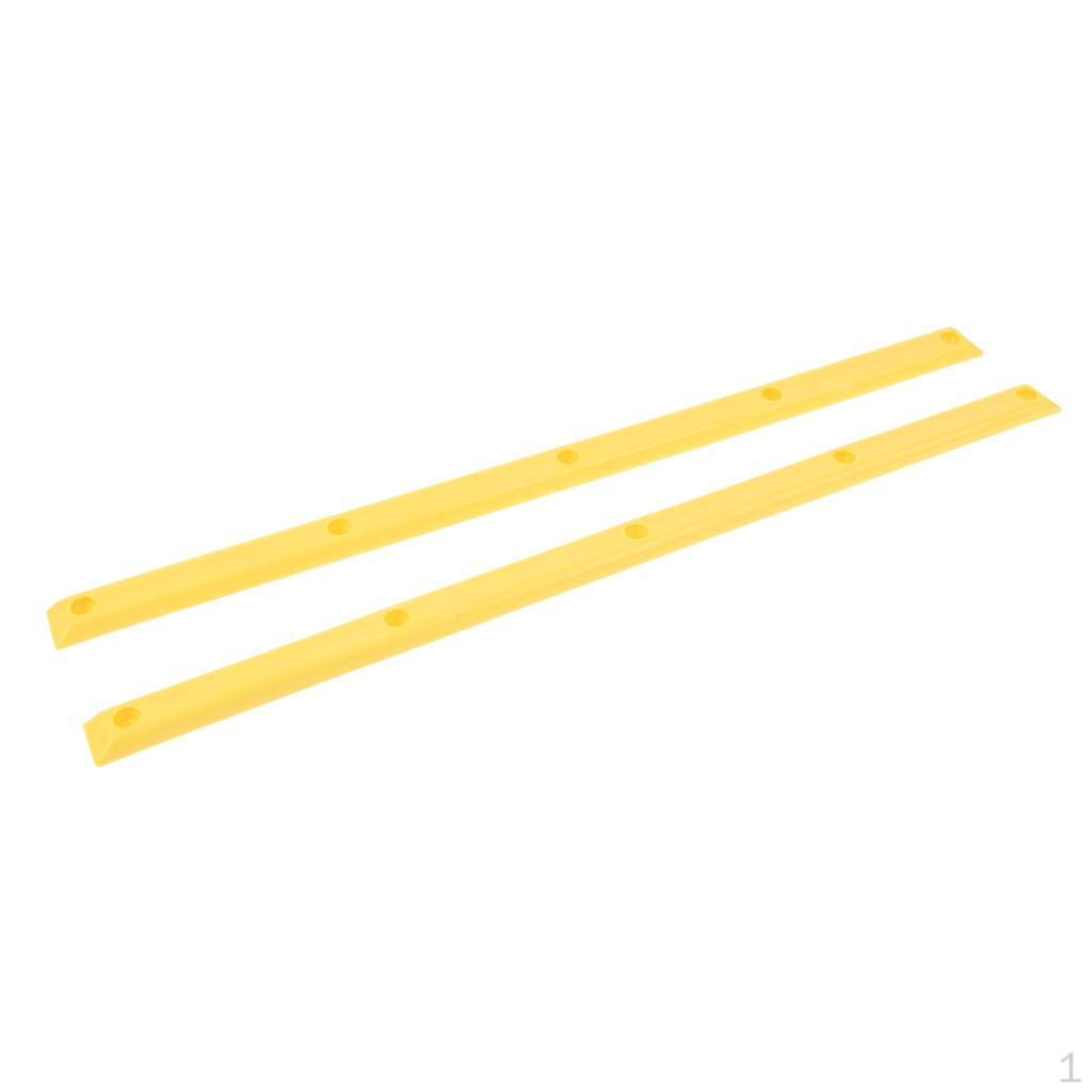 

1 Pair Longboard Skateboard Rails with Mounting Screws for Outdoor жовтий