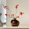 Einzigartige Form Transparente Granatapfel Glasvase Rote Dekorative Hydroponische Blumenvase Handgeblasene Glasvase Hochzeitsdekoration