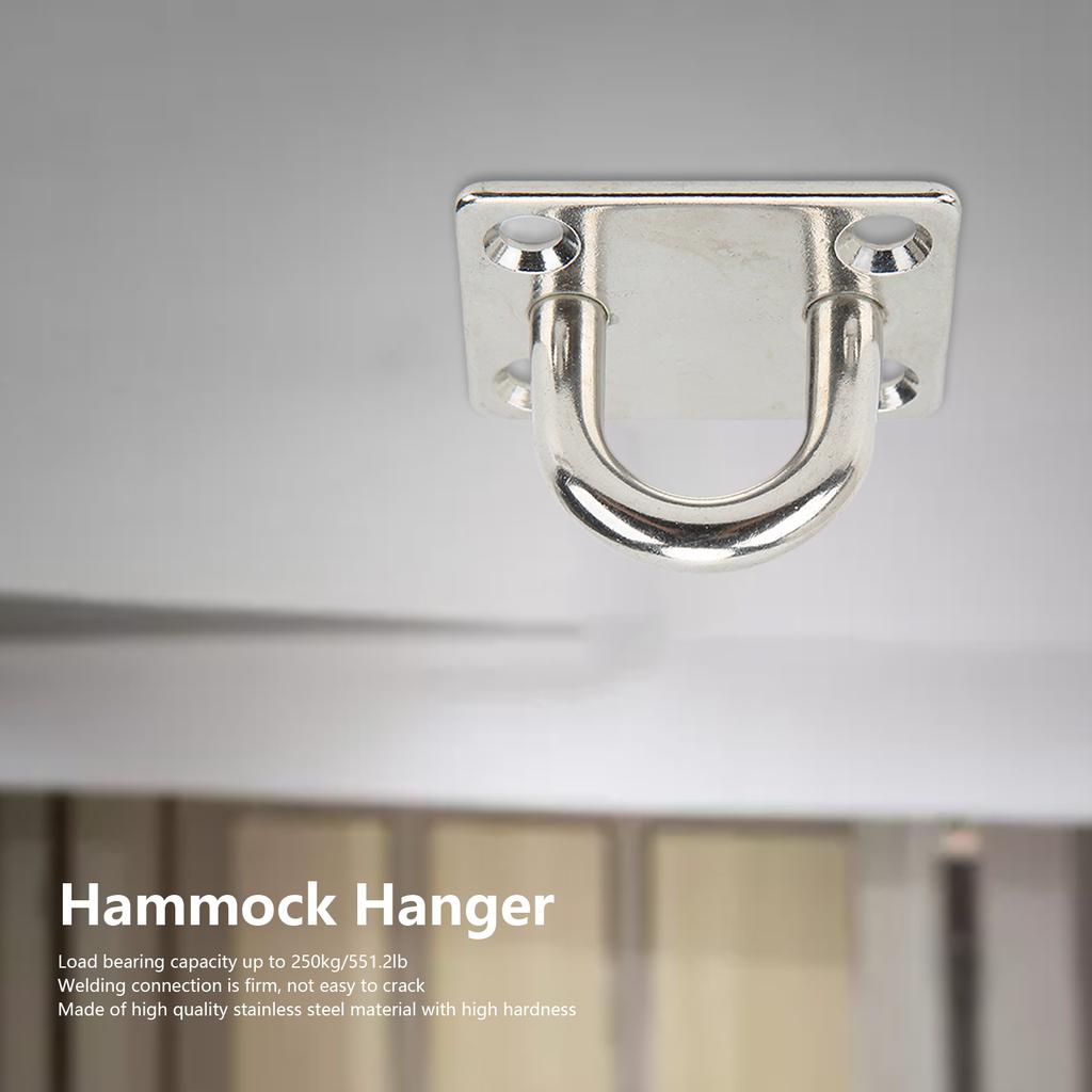 Hammock Hanger Ceiling Mount Bracket Suspension Hook Square Door Buckle 250kg Bearing for Indoor Yoga Outdoor Swing
