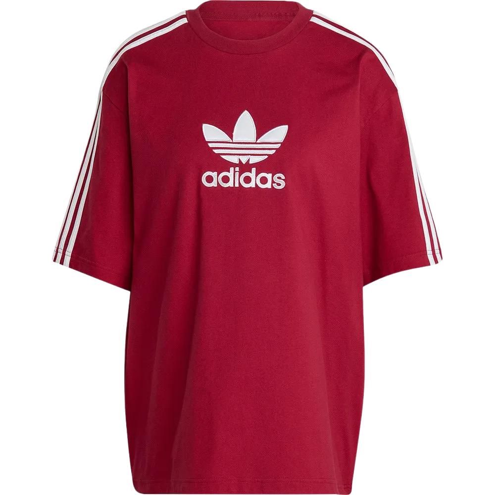 Adidas T Shirts Women s Red Crew Neck Moderate Straight Fit II6107 XL