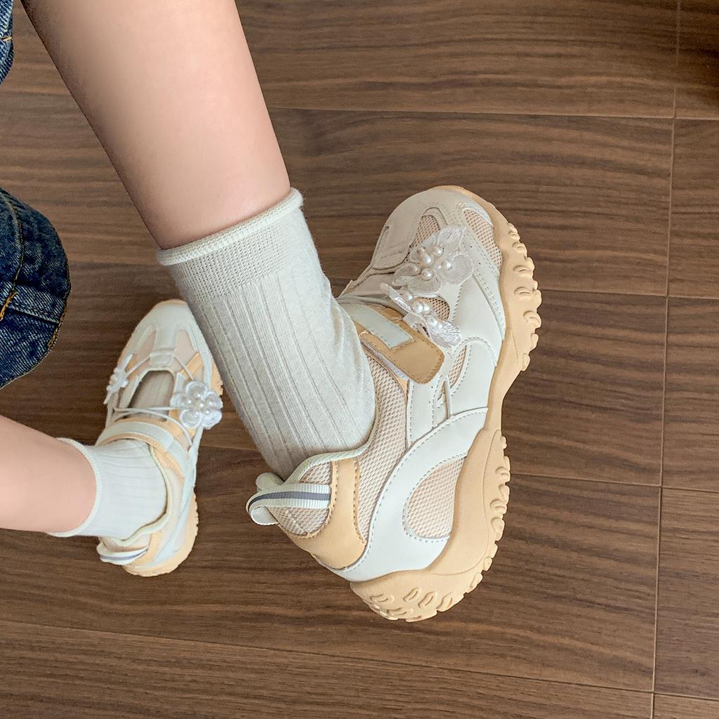 Retro Ballet Style Platform German Training Shoes Women's 2025 New Summer Height-increasing Sports Mary Jane Single Shoes