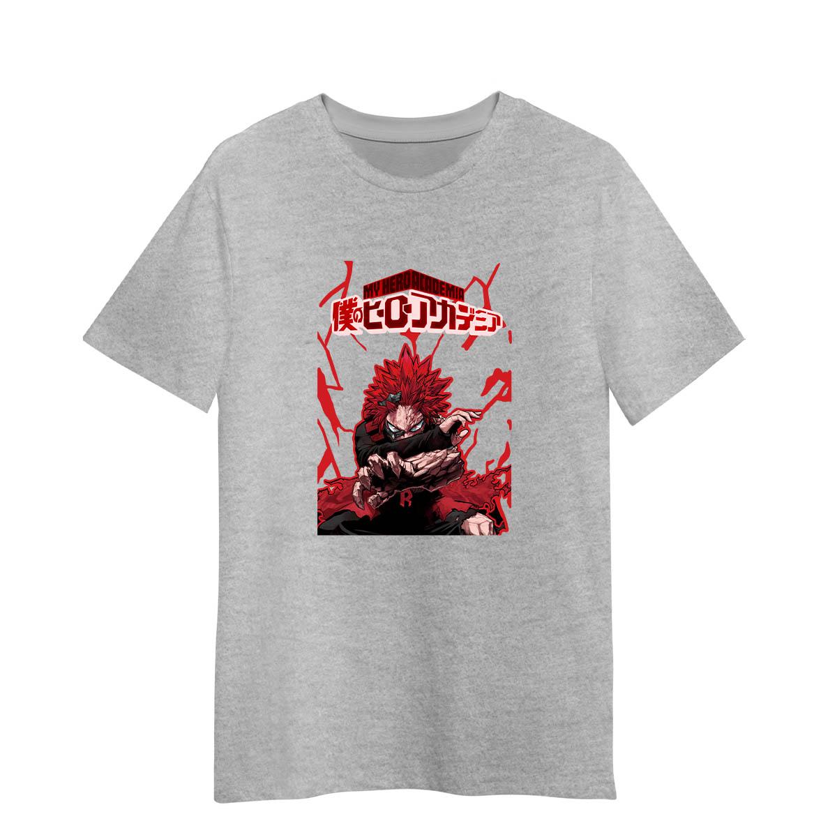 Evil Anime Boy with Three Eyes Japanese Yokai Funny Adult Unisex T-shirt S серый