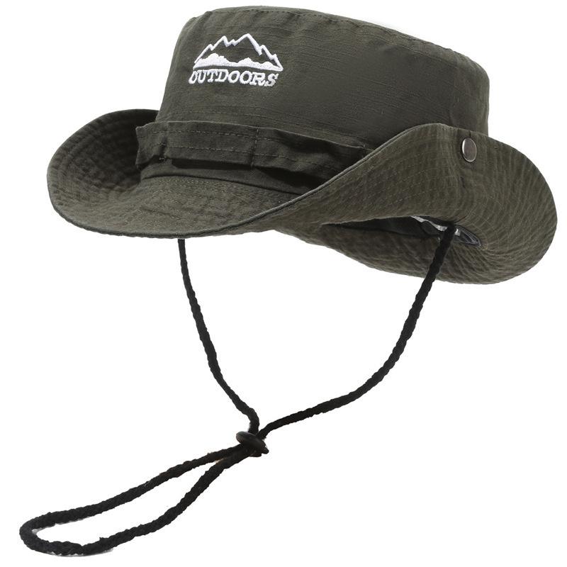 Summer Men Bucket Hat Outdoor UV Protection Wide Brim Breathable Panama Hunting Hiking Caps Fisherman Hats Beach Sunscreen Cap