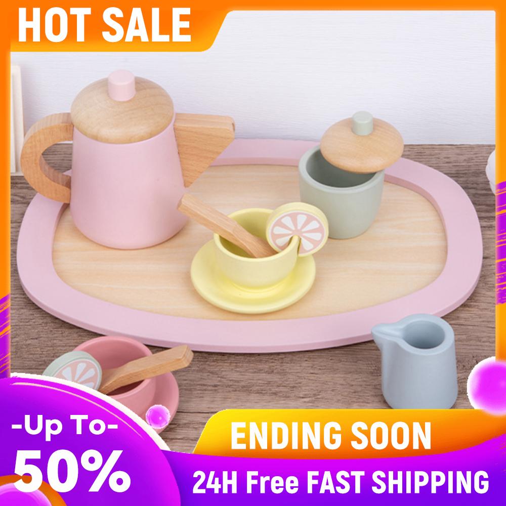 

12pcs Wooden Tea Set Montessori Toys Play Food Playset Educational Toys Pretend Play Toy Home Decoration for Kids Children China Mainland