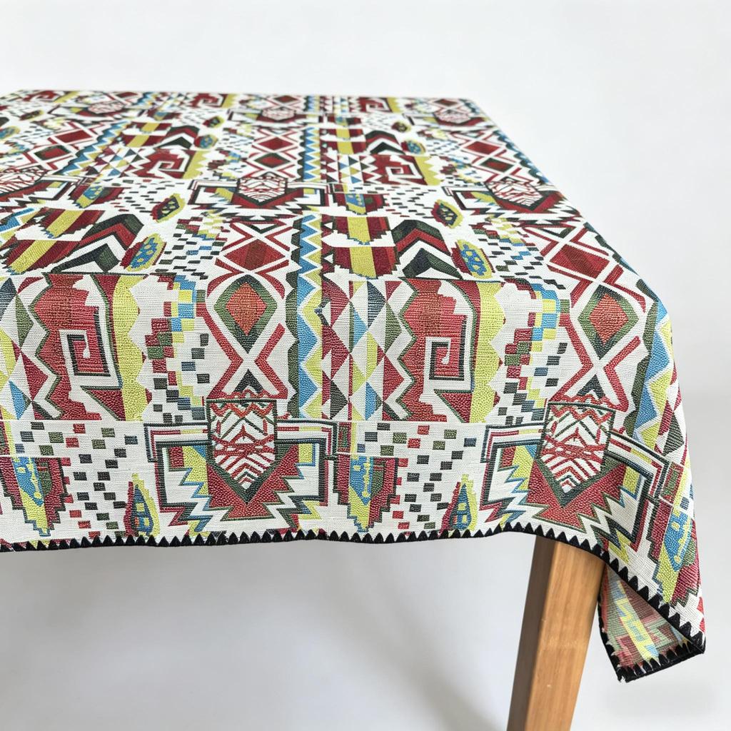 Party Dining Home Kitchen Cotton Linen Material Soft Washable Household Rectangle Tablecloth